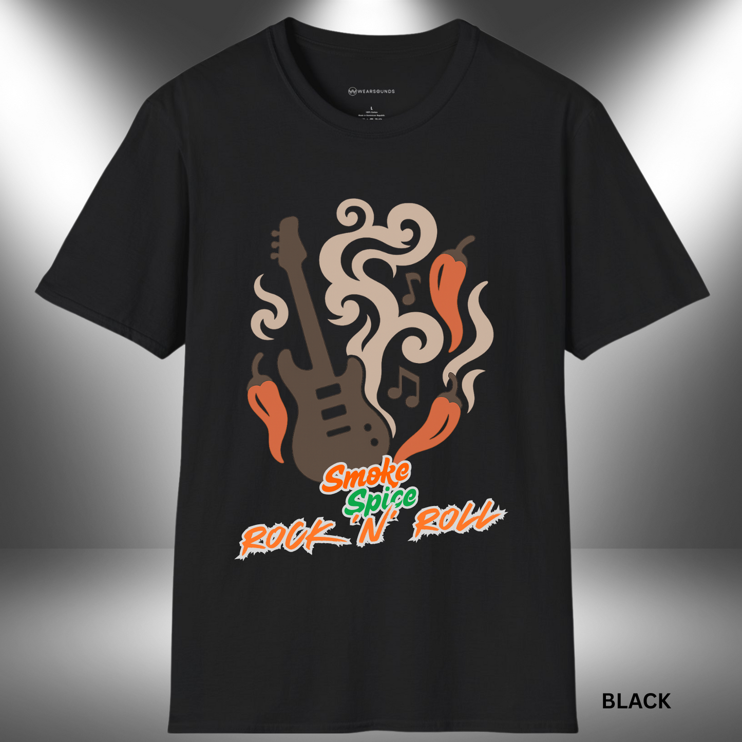 SMOKE, SPICE, ROCK 'N' ROLL | T-SHIRT - 7 colors - 9 sizes | 🔥 For those who like their licks hot and their riffs hotter.