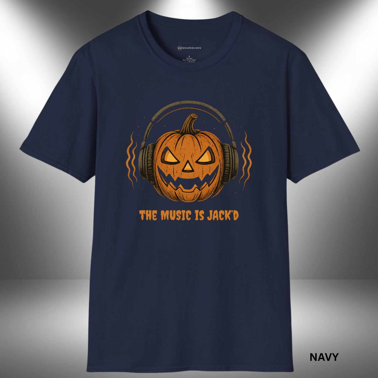 THE MUSIC IS JACK'D | T-SHIRT - 5 colors - 9 sizes | Pumpkin Headphones Halloween Tee. Don’t just play Halloween — own the soundtrack. Grab the Music Is Jack’d Tee now and let your spooky beats shine!