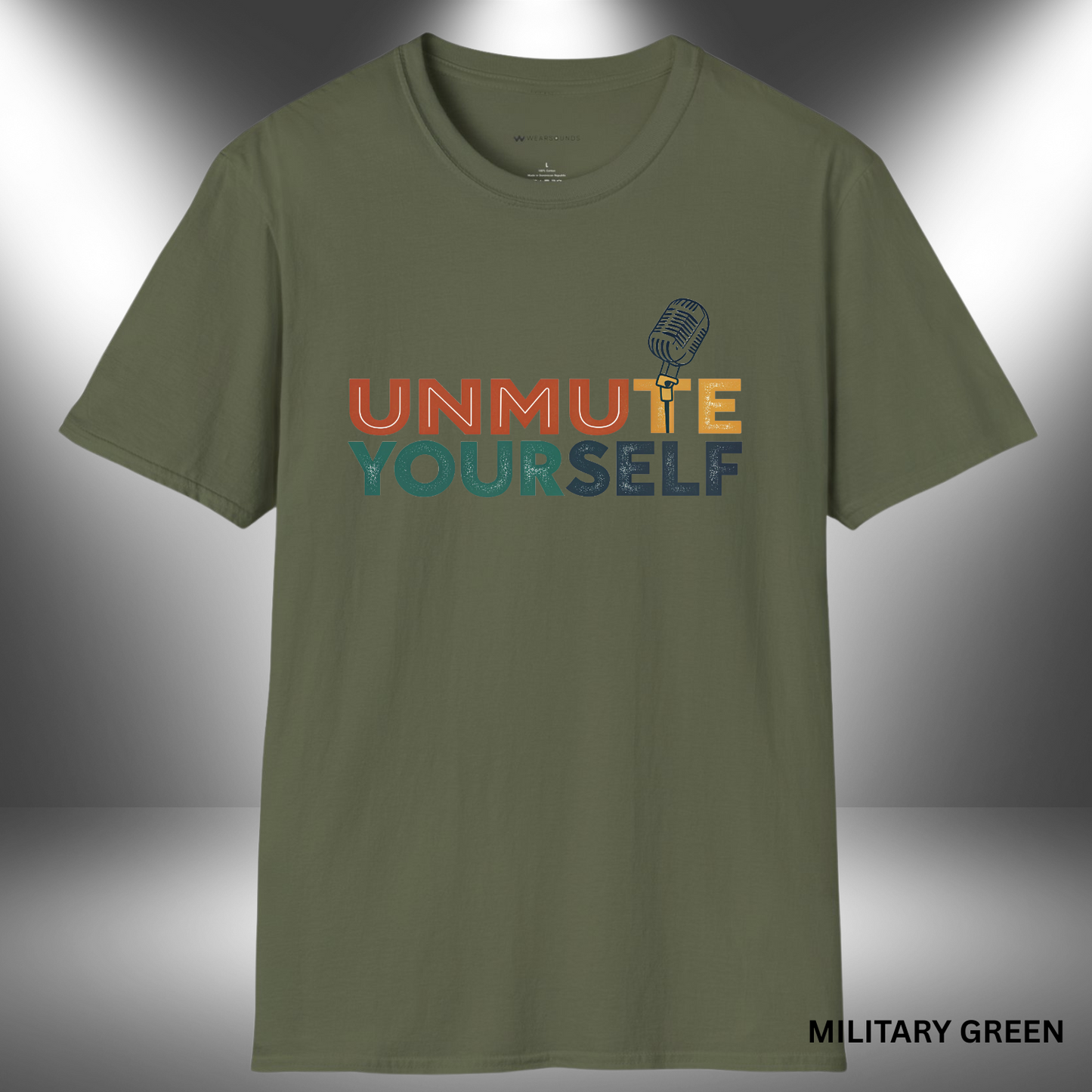 UNMUTE YOURSELF - THE MIC IS YOURS | T-SHIRT - 7 colors - 9 sizes | Grab this design and let the world hear you.