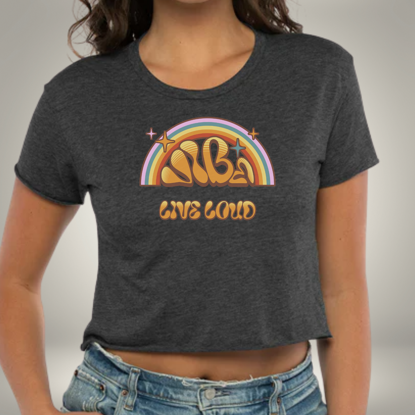 VIBE - LIVE LOUD | WOMEN'S FESTIVAL CALI CROP T-SHIRT - 3 colors - 6 sizes