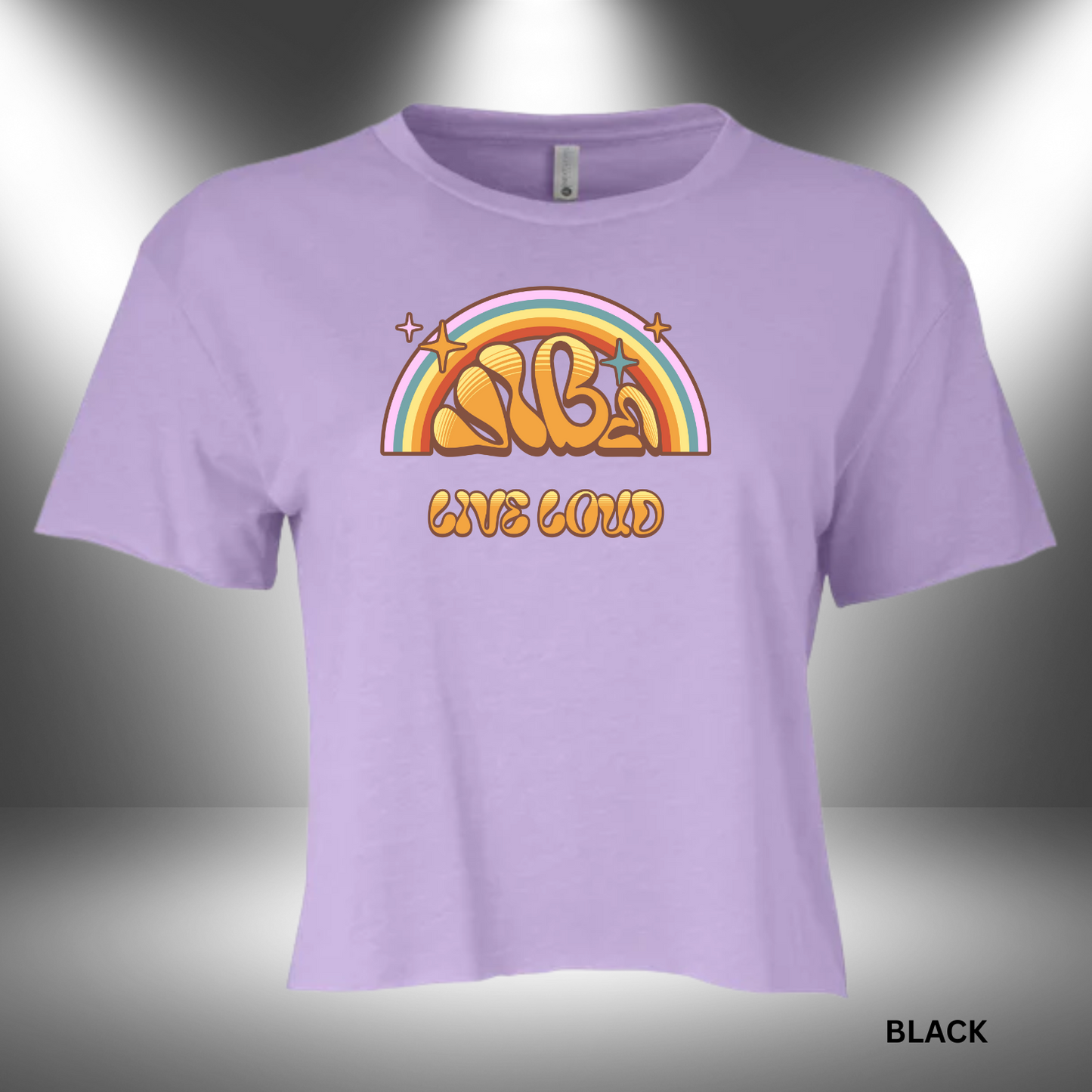 VIBE - LIVE LOUD | WOMEN'S FESTIVAL CALI CROP T-SHIRT - 3 colors - 6 sizes