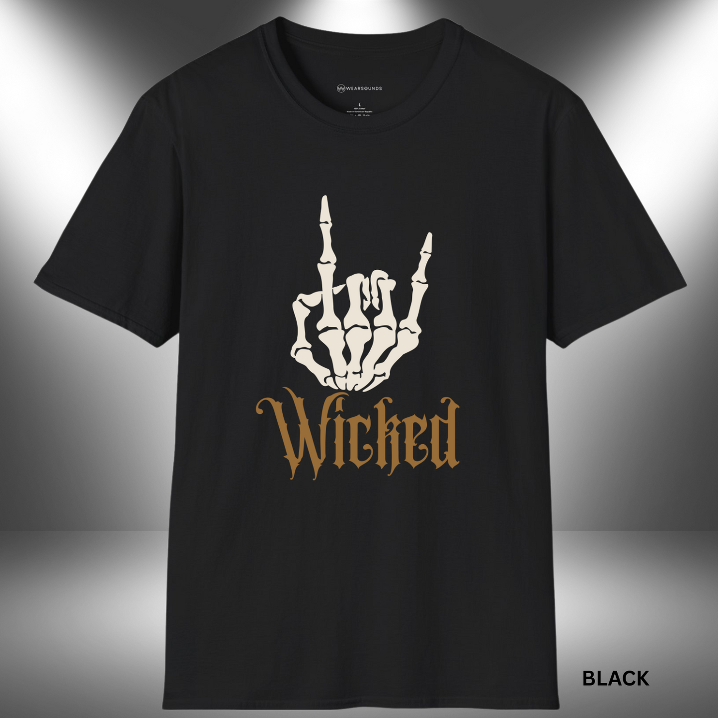 ROCK ON! WICKED | T-SHIRT - 7 colors - 9 sizes | Grab the ROCK ON! WICKED Tee and show the world your spooky metal spirit!