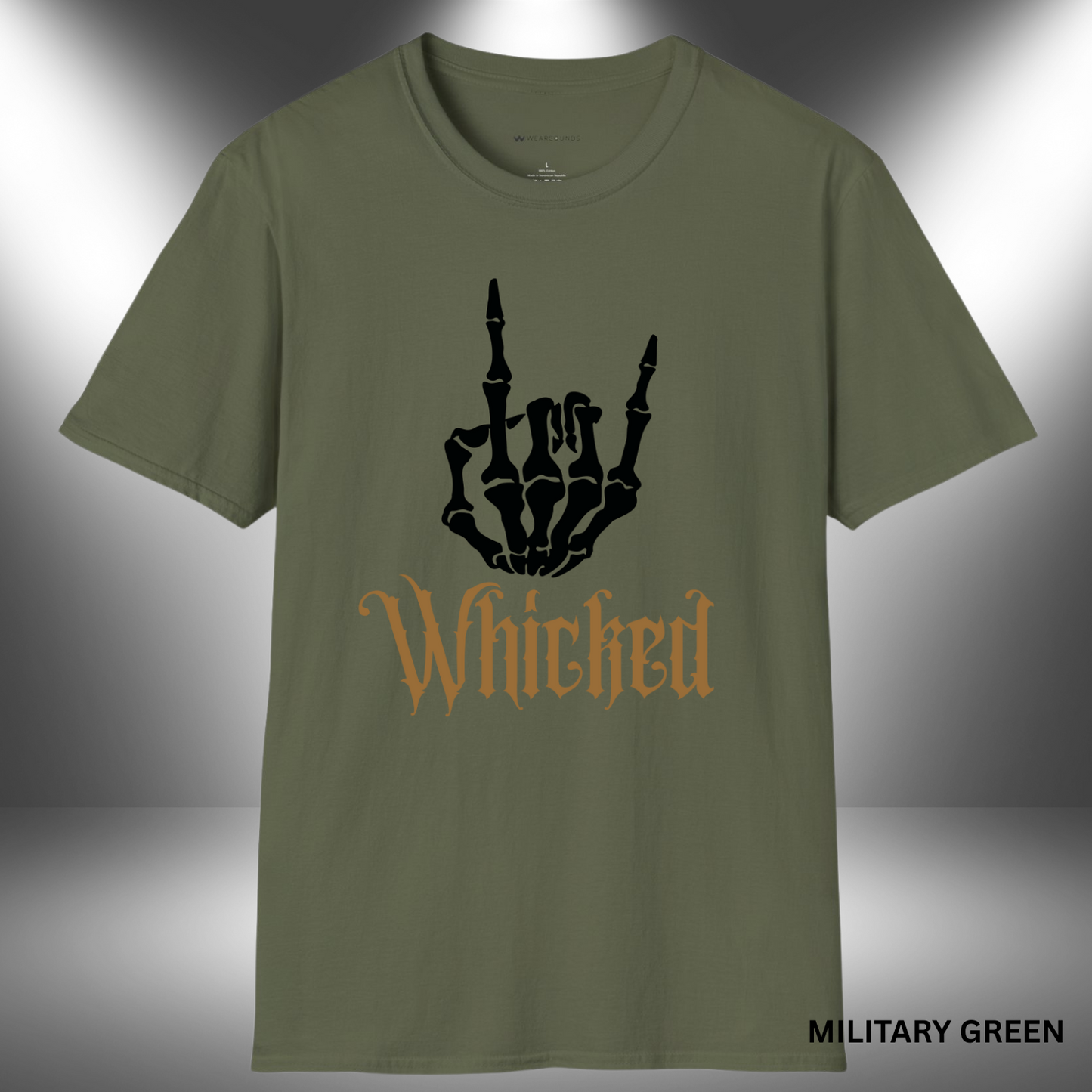 ROCK ON! WHICKED | T-SHIRT - 7 colors - 9 sizes | Grab the ROCK ON! WHICKED Tee and show the world your spooky metal spirit!