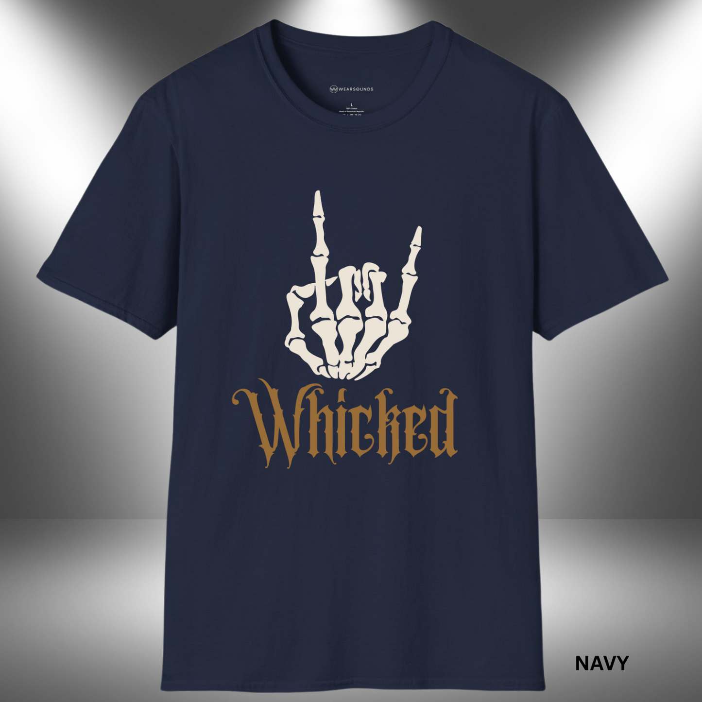ROCK ON! WHICKED | T-SHIRT - 7 colors - 9 sizes | Grab the ROCK ON! WHICKED Tee and show the world your spooky metal spirit!