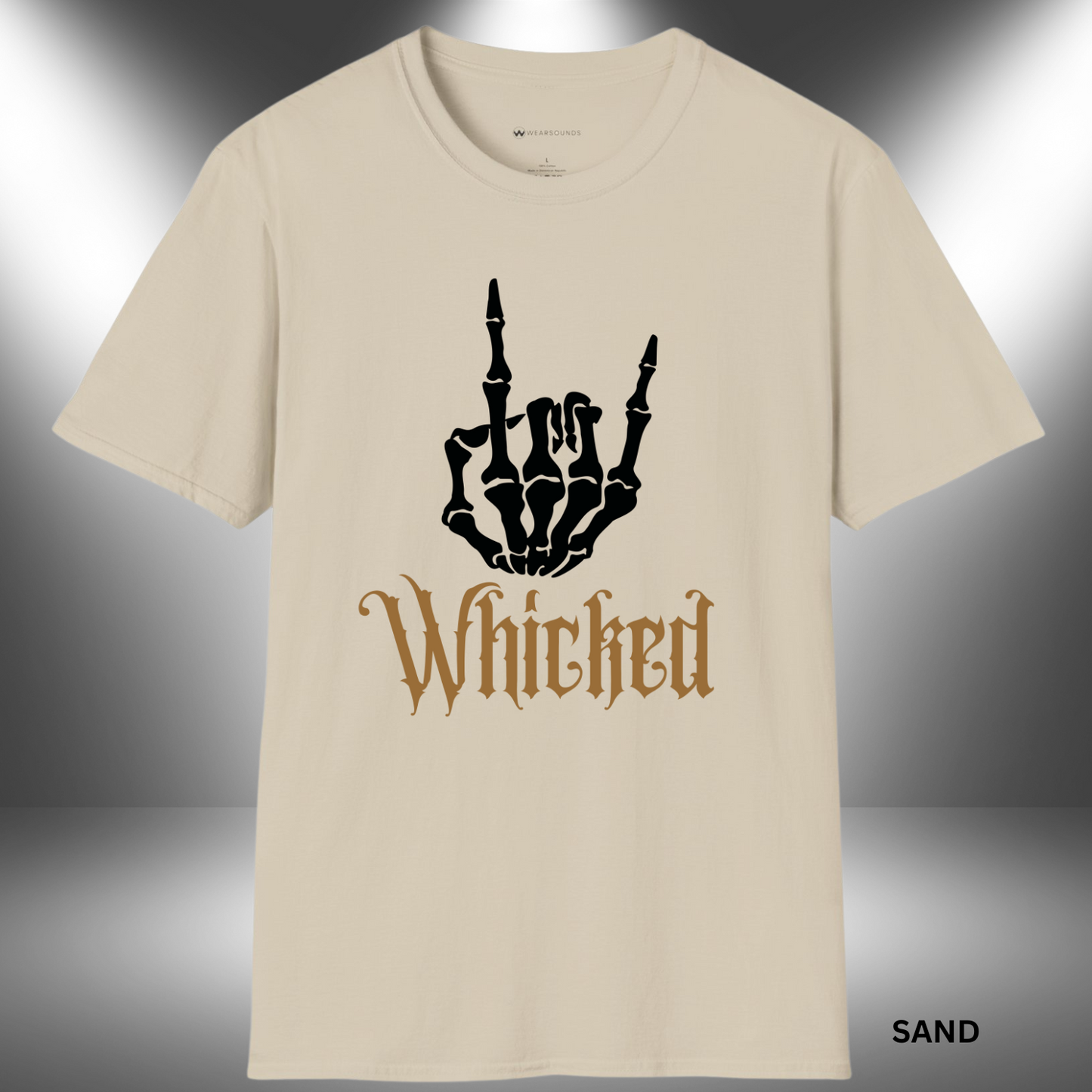 ROCK ON! WHICKED | T-SHIRT - 7 colors - 9 sizes | Grab the ROCK ON! WHICKED Tee and show the world your spooky metal spirit!