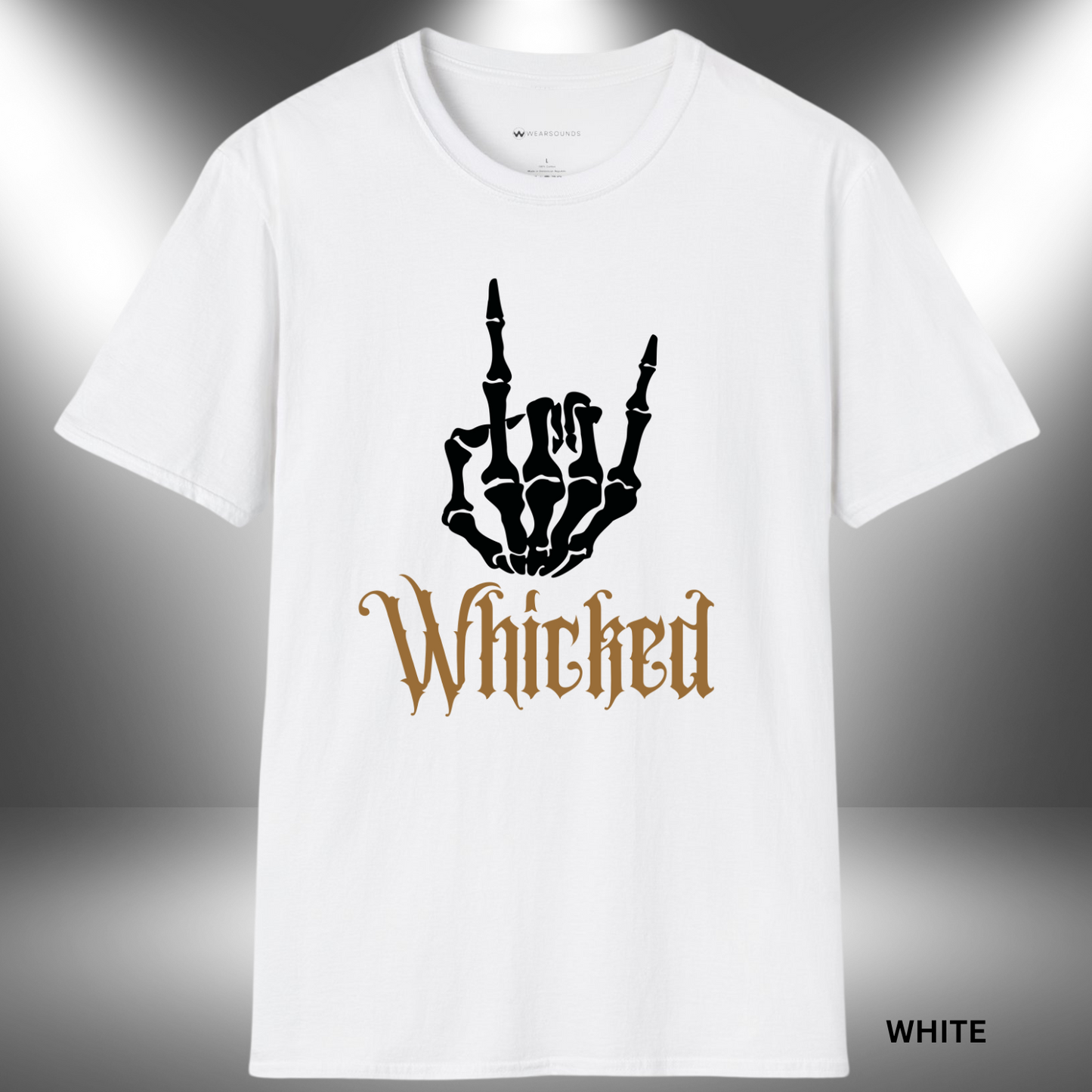 ROCK ON! WHICKED | T-SHIRT - 7 colors - 9 sizes | Grab the ROCK ON! WHICKED Tee and show the world your spooky metal spirit!