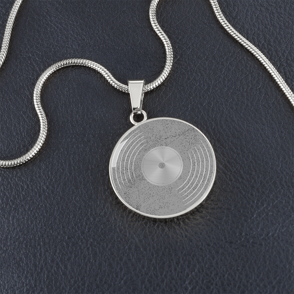VINYL STATIC | Circle Pendant with Luxury Necklace