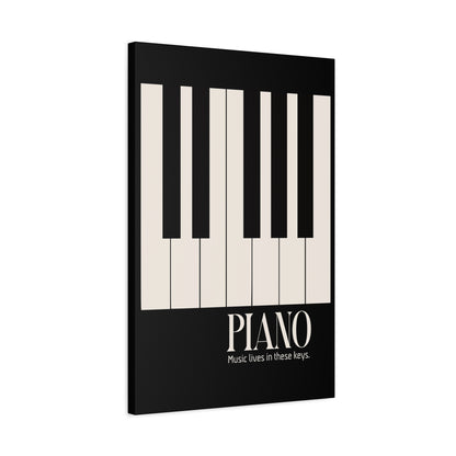 These Keys - Piano Wall Art Canvas, Music Room Decor - 20" x 30" - Gift for Musicians, Home Decor, Musician Gift, Music Lover Art