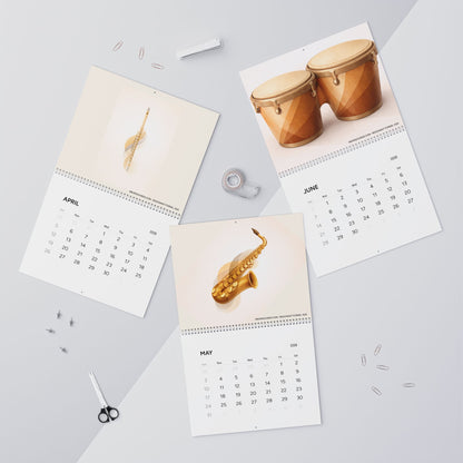 RESONANT FORMS:  Instrument Through the Year - 2026 - Musical Instruments Wall Calendar