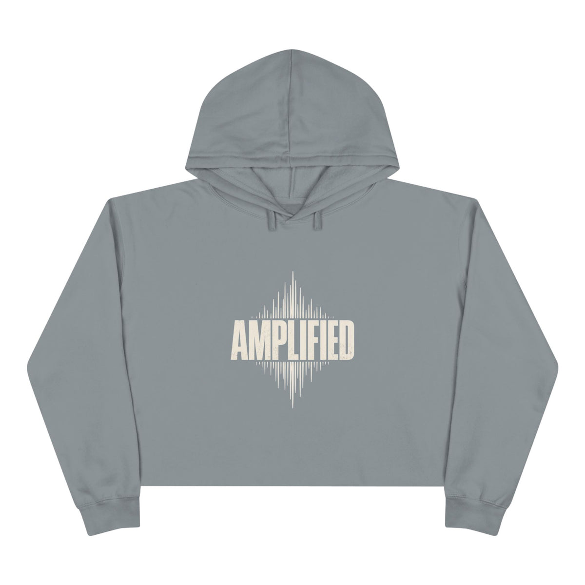 Amplified Crop Hoodie | 2 Colors - 4 Sizes |  Soundwave Graphic Cropped Hoodie
