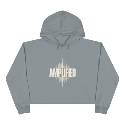 Amplified Crop Hoodie | 2 Colors - 4 Sizes |  Soundwave Graphic Cropped Hoodie