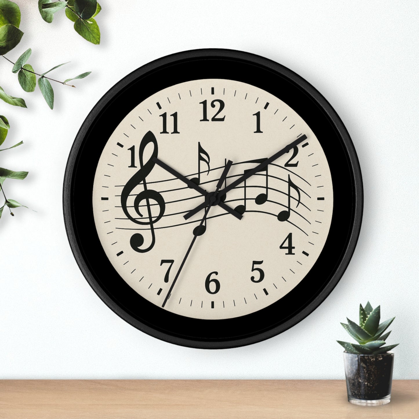MELODY IN TIME |  Musical Notes Wall Clock | Perfect for Music Lovers, Home Decor, Gifts, Music Teaching, Relaxation |  A timeless way to keep the beat in style.