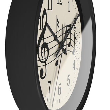 MELODY IN TIME |  Musical Notes Wall Clock | Perfect for Music Lovers, Home Decor, Gifts, Music Teaching, Relaxation |  A timeless way to keep the beat in style.