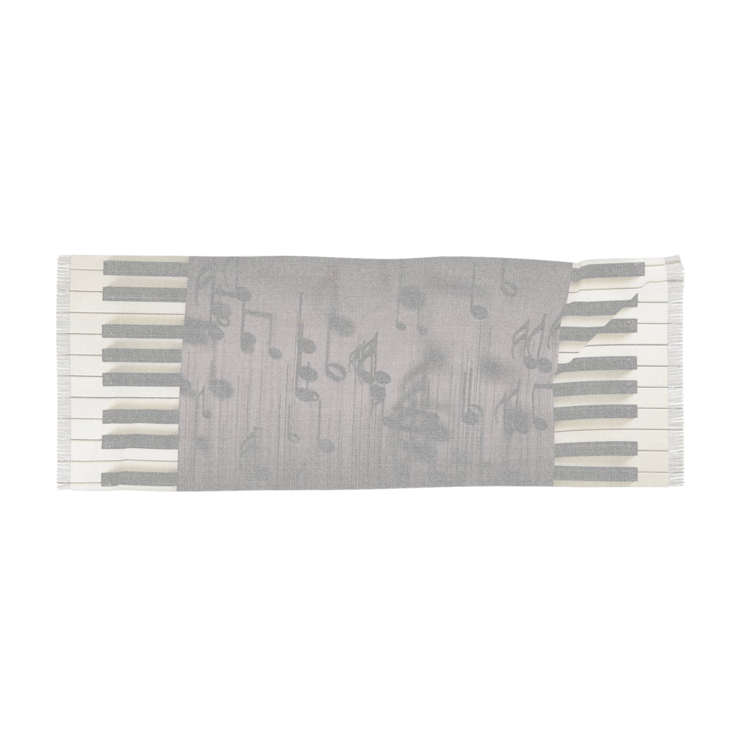 SOUND IN MOTION SCARF — Lightweight Musician Wrap - Piano Keys & flowing Notes Music Art Scarf for Musicians, Pianists & Music Lovers