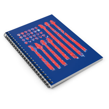 PATRIOTIC GUITAR Spiral Notebook - Perfect for Music Lovers, Independence Day, Gifts for Musicians, Journals, School Supplies