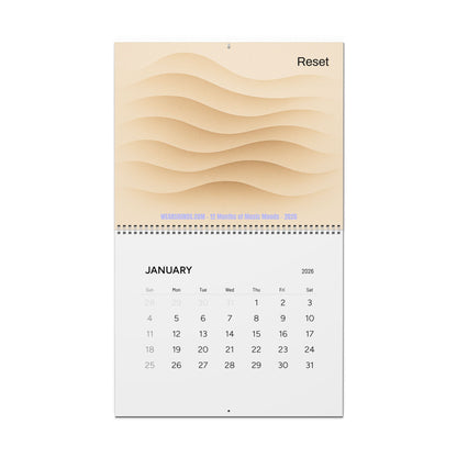 12 MONTHS OF MUSIC MOODS — 2026 Minimalist Wall Calendar