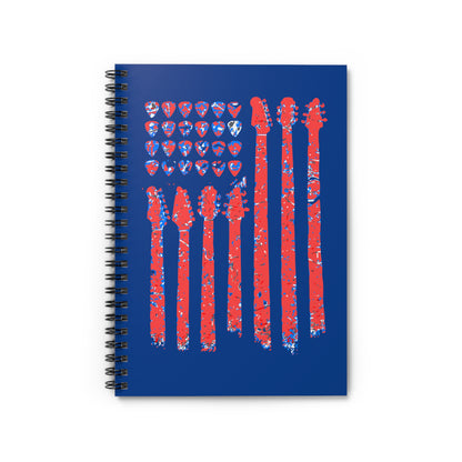 PATRIOTIC GUITAR Spiral Notebook - Perfect for Music Lovers, Independence Day, Gifts for Musicians, Journals, School Supplies