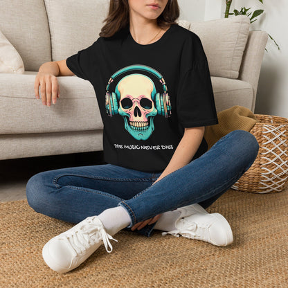 SKELETON HEADPHONES       | T-SHIRT - 3 colors - 9 sizes  | The Music Never Dies Graphic Tee