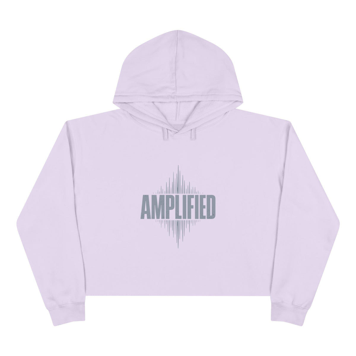 Amplified Crop Hoodie | 2 Colors - 4 Sizes |  Soundwave Graphic Cropped Hoodie