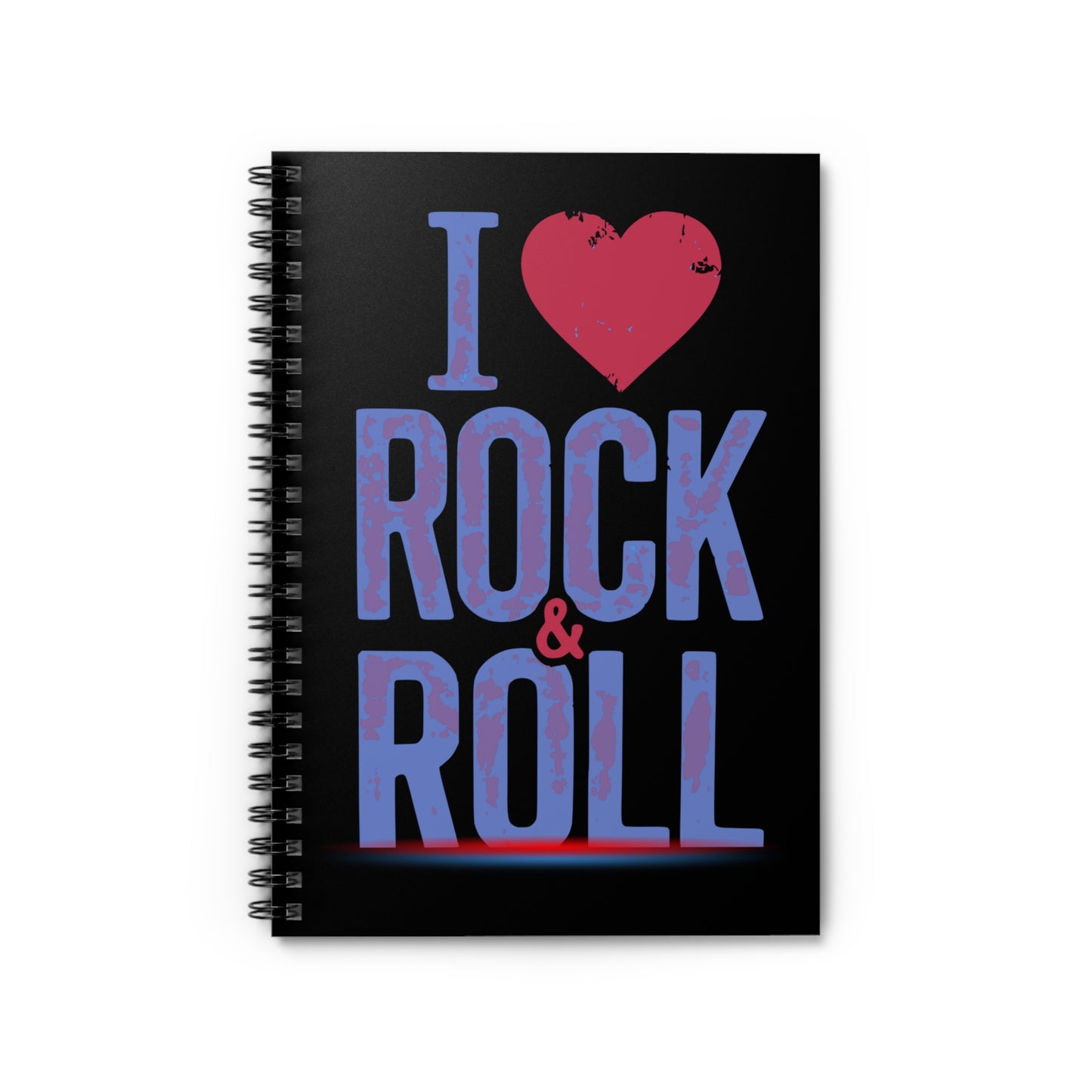 I LOVE ROCK & ROLL  Spiral Notebook - Ruled Line, Music Lover's Journal, Gift for Musicians, Stationery for Rock Fans, Creative Writing Book