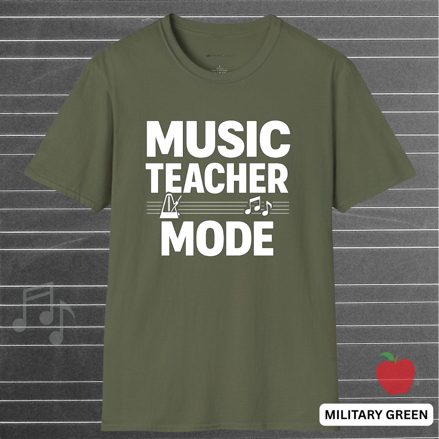 MUSIC TEACHER MODE    | T-SHIRT - 6 colors - 9 sizes  |  Switch into Music Teacher Mode and lead the next generation of musicians.