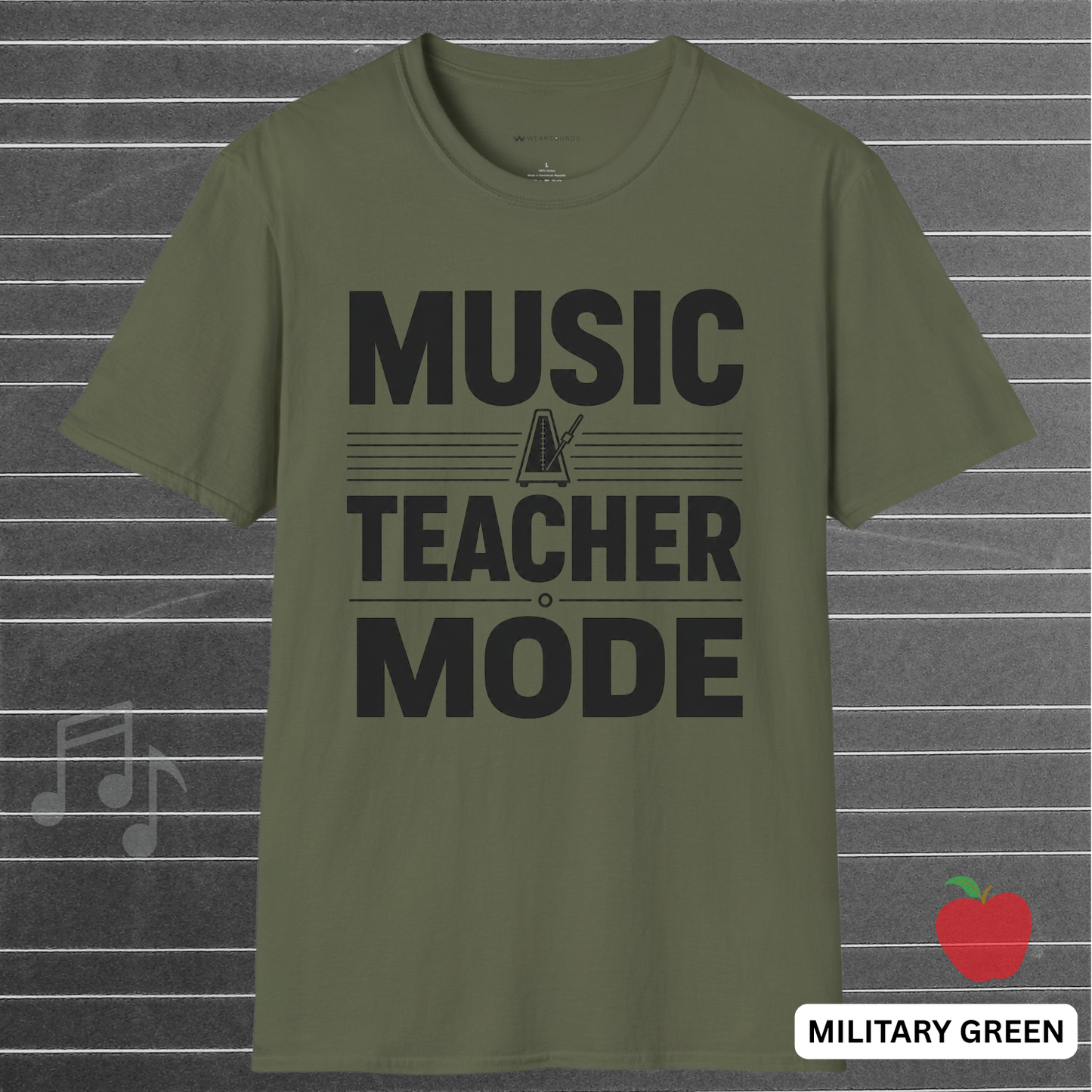 MUSIC TEACHER MODE (BLACK LETTERS)    | T-SHIRT - 5 colors - 9 sizes  |  Music Educator T-Shirt