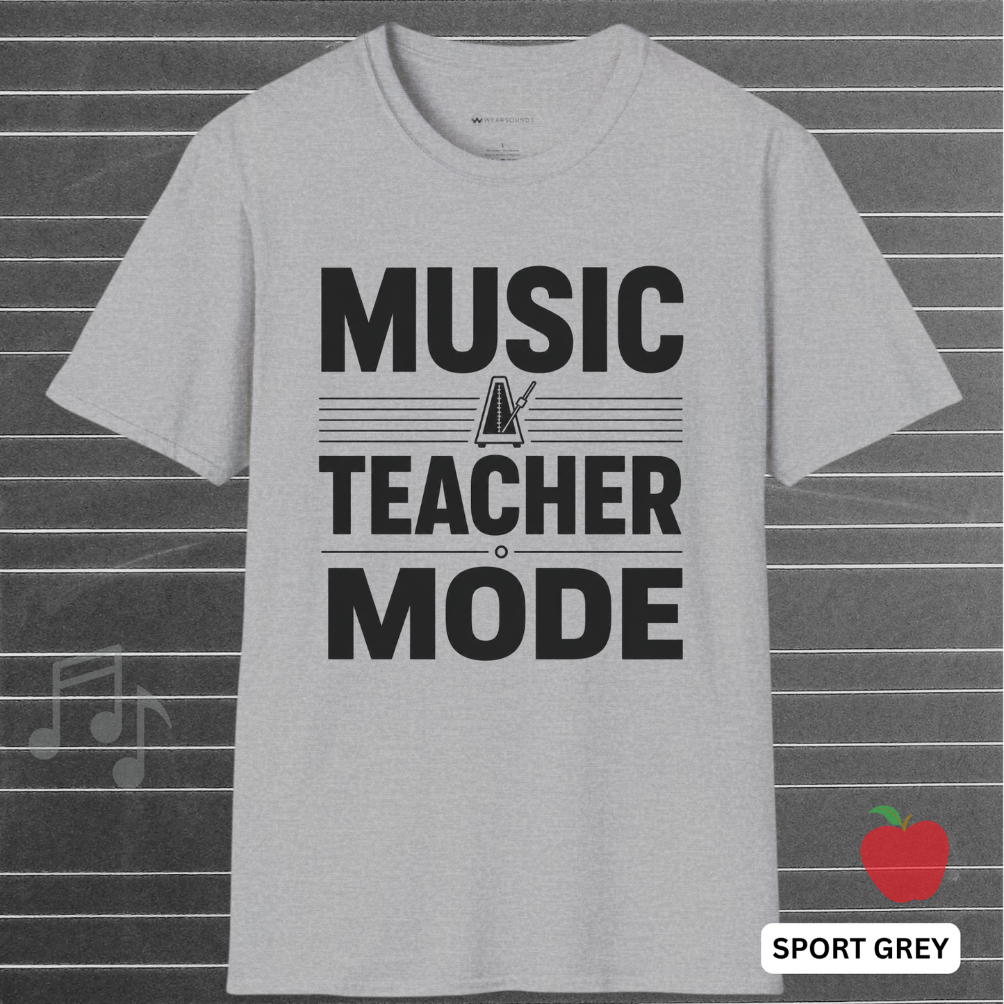 MUSIC TEACHER MODE (BLACK LETTERS)    | T-SHIRT - 5 colors - 9 sizes  |  Music Educator T-Shirt