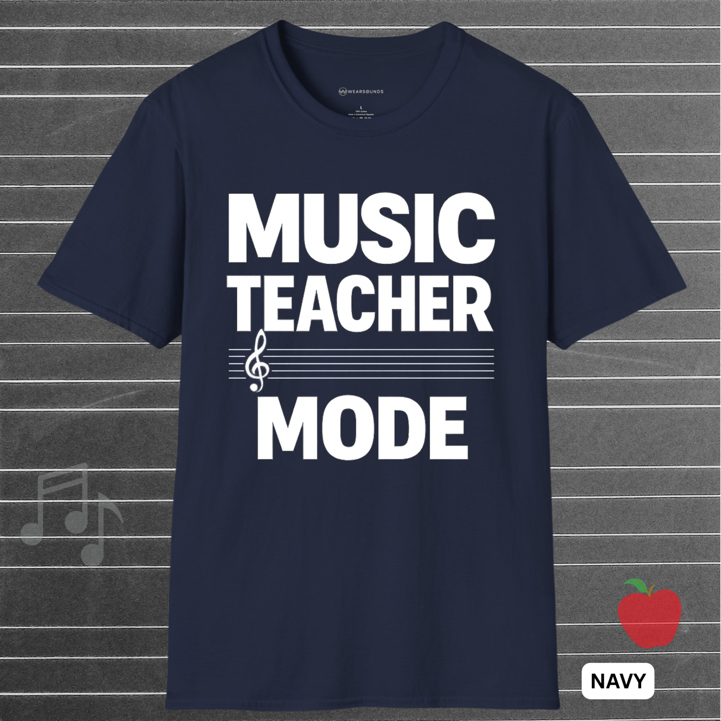 MUSIC TEACHER MODE (TREBLE CLEF)    | T-SHIRT - 6 colors - 9 sizes  |  Music Educator T-Shirt