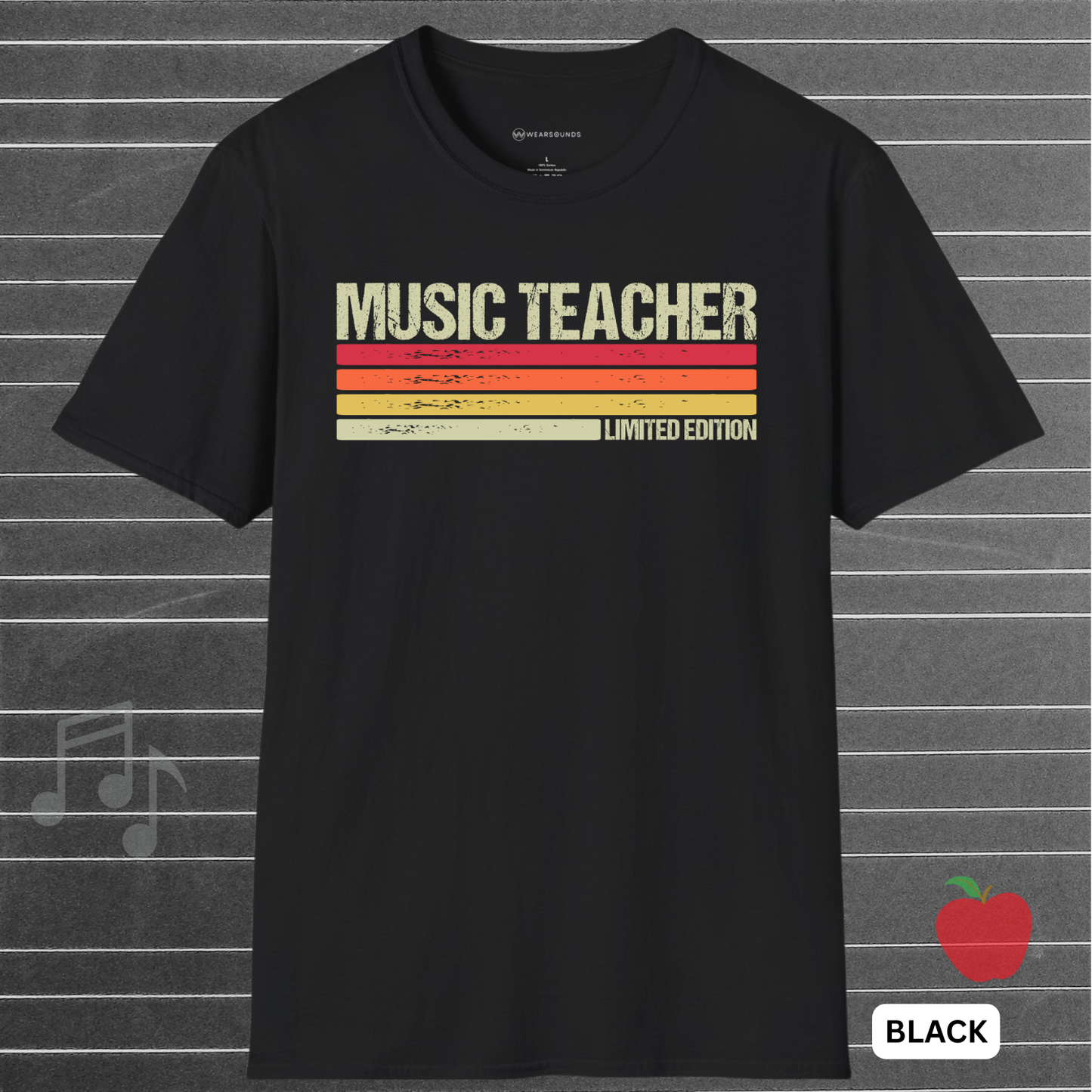 MUSIC TEACHER LIMITED EDITION  | T-SHIRT - 7 colors - 9 sizes  |  Vintage Music Teacher Tee