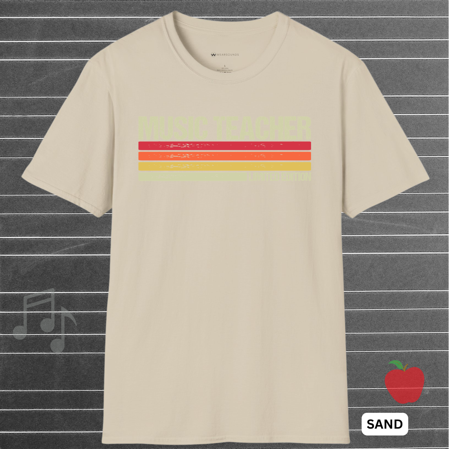 MUSIC TEACHER LIMITED EDITION  | T-SHIRT - 7 colors - 9 sizes  |  Vintage Music Teacher Tee