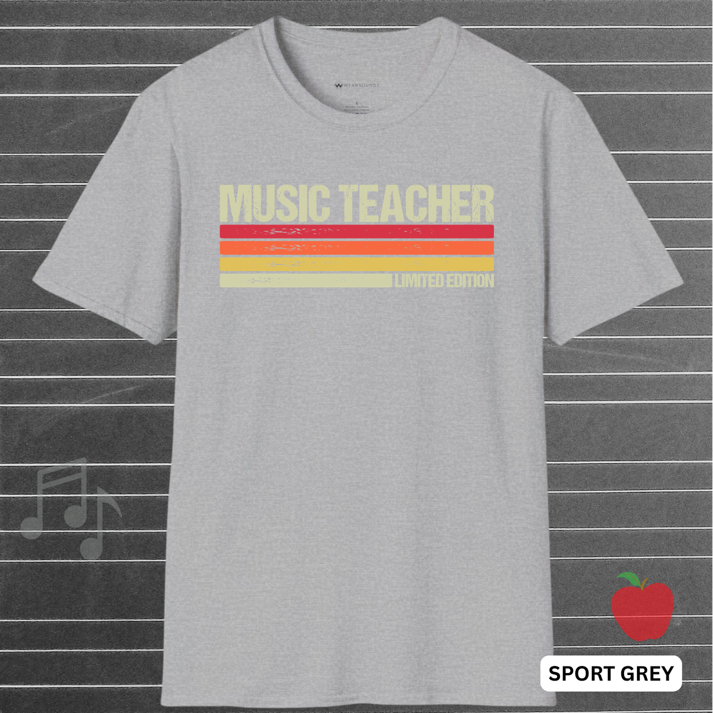 MUSIC TEACHER LIMITED EDITION  | T-SHIRT - 7 colors - 9 sizes  |  Vintage Music Teacher Tee