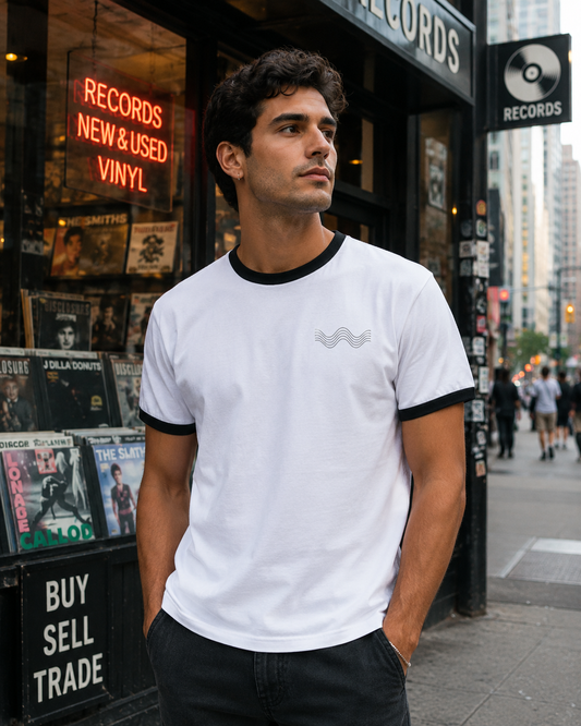 SIGNAL IDENTITY TEE  |   Unisex Ringer T-Shirt  - Chest Logo