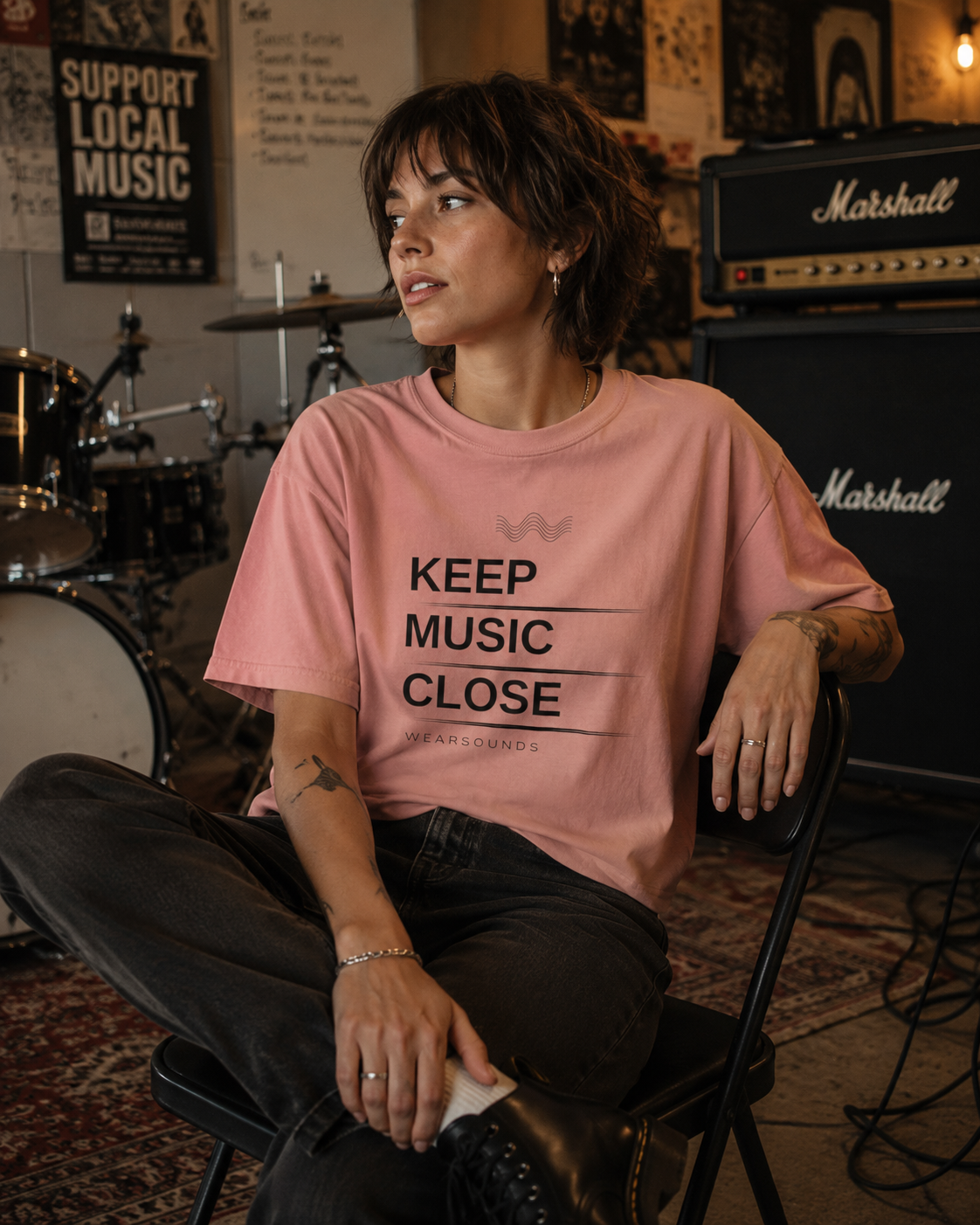 KEEP MUSIC CLOSE |  Women's Boxy Tee