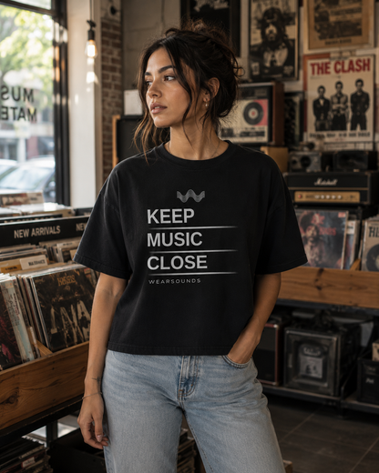 KEEP MUSIC CLOSE |  Women's Boxy Tee