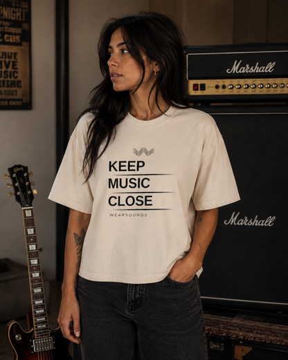 KEEP MUSIC CLOSE |  Women's Boxy Tee