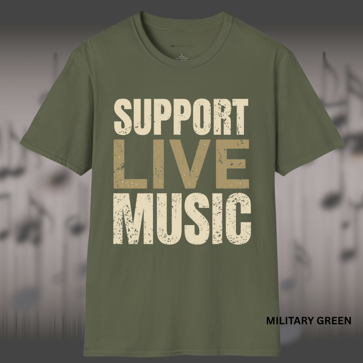 SUPPORT LIVE MUSIC | T-SHIRT -  colors - 9 sizes  |  Music Lover Graphic Tee
