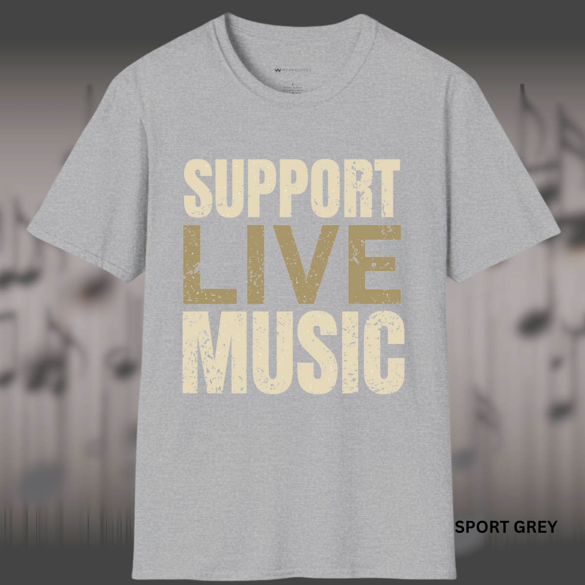 SUPPORT LIVE MUSIC | T-SHIRT -  colors - 9 sizes  |  Music Lover Graphic Tee
