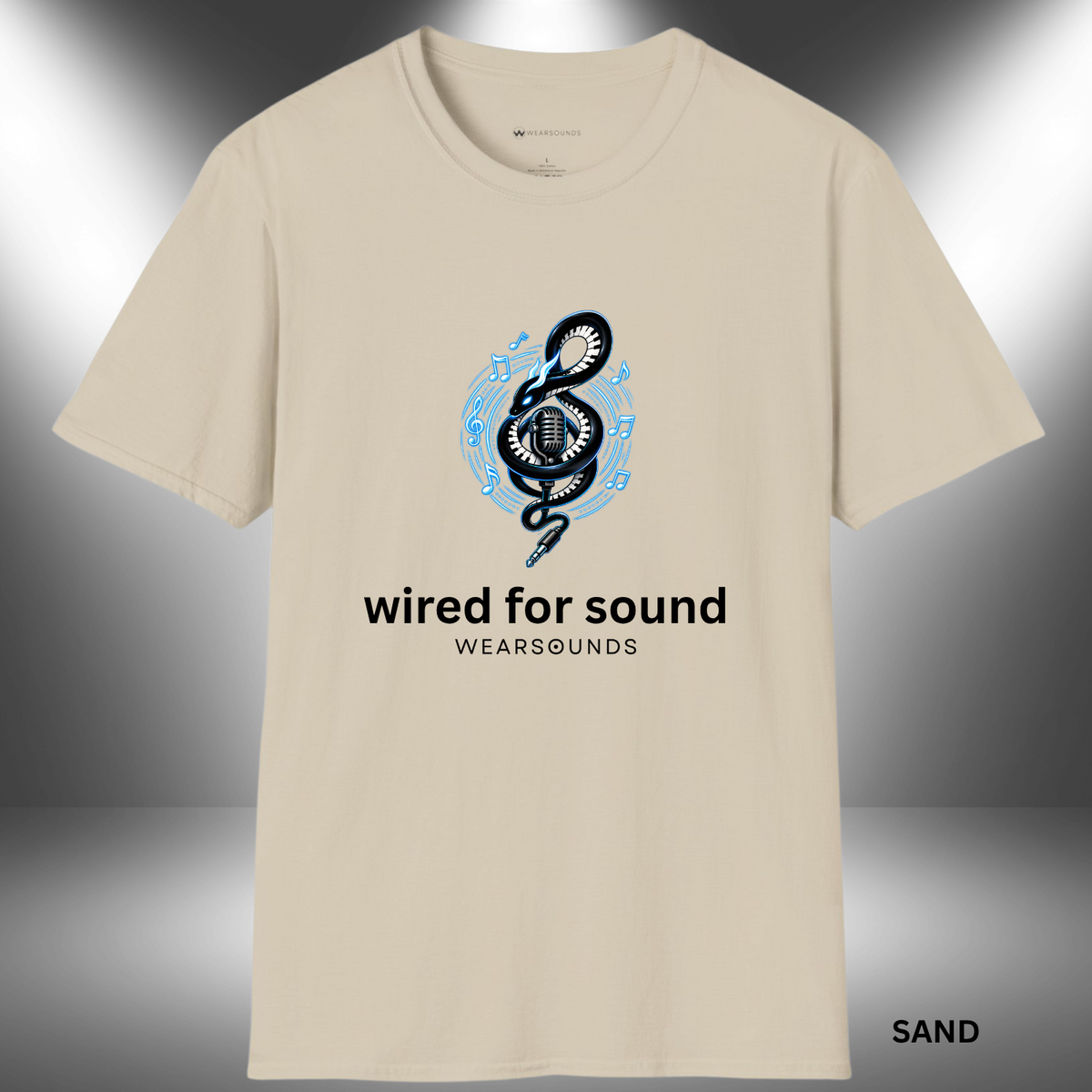 WIRED FOR SOUND    | T-SHIRT - 7 colors - 9 sizes  |  Music microphone and Piano Dragon Graphic Tee