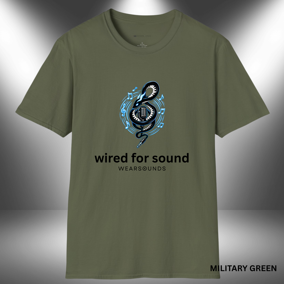 WIRED FOR SOUND    | T-SHIRT - 7 colors - 9 sizes  |  Music microphone and Piano Dragon Graphic Tee