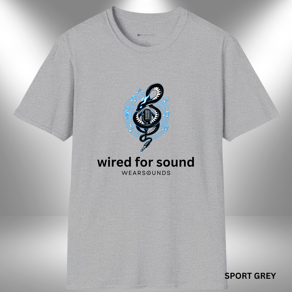 WIRED FOR SOUND    | T-SHIRT - 7 colors - 9 sizes  |  Music microphone and Piano Dragon Graphic Tee