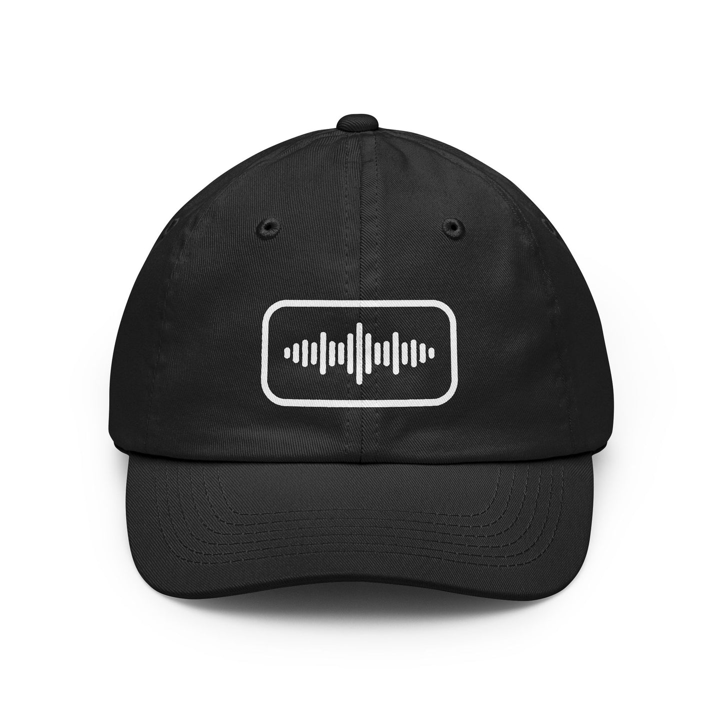 Soundwave Dad Hat – Minimal Audio Waveform Embroidered Cap