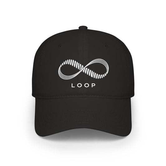LOOP – Infinite Sound | Baseball Cap — Minimalist Black Low-Profile Hat