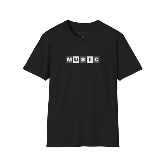 MUSIC BLOCKS    | T-SHIRT - 7 colors - 9 sizes  |  Modern Typography Tee