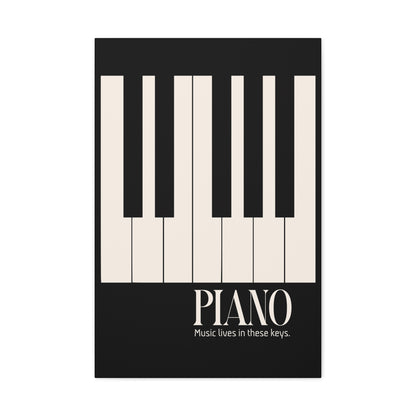 These Keys - Piano Wall Art Canvas, Music Room Decor - 20" x 30" - Gift for Musicians, Home Decor, Musician Gift, Music Lover Art