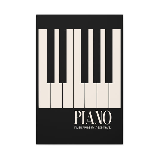 These Keys - Piano Wall Art Canvas, Music Room Decor - 20" x 30" - Gift for Musicians, Home Decor, Musician Gift, Music Lover Art