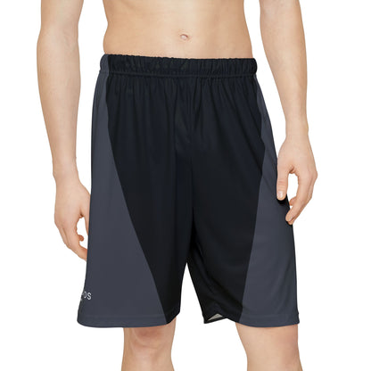 HEADPHONE SKULL Men’s Athletic Shorts — Black & Charcoal Performance Gym Shorts - Upgrade your activewear with music-inspired style — grab your WEARSOUNDS sport shorts today.