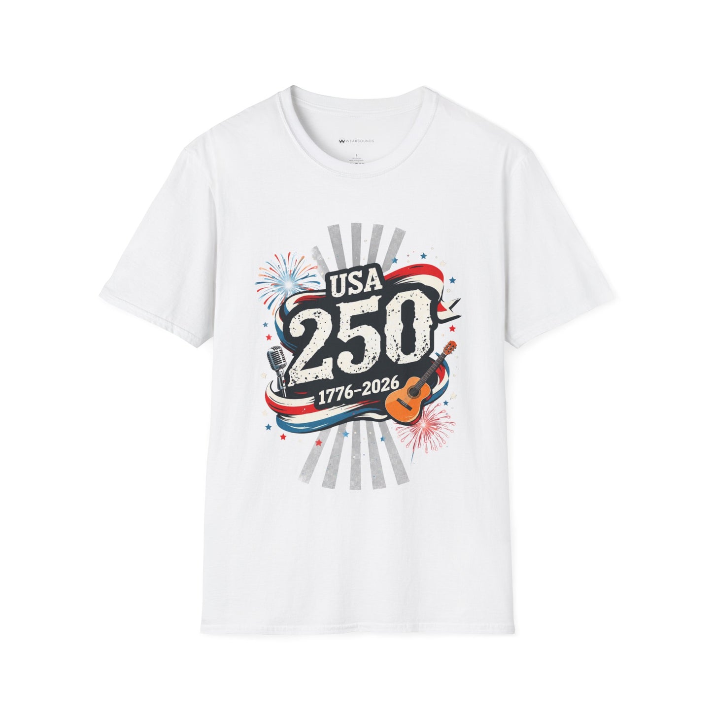 USA 250: THE SOUND OF FREEDOM   | T-SHIRT - 7 colors - 9 sizes  |  Patriotic Anniversary Summer Tee