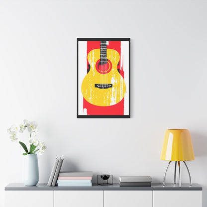 Guitar Blaze - Guitar Art Canvas Print, Music Decor, Acoustic Guitar Wall Art  - 20" x 30" (vertical) - Gift for Musicians, Room Decor, Handmade Home Decor