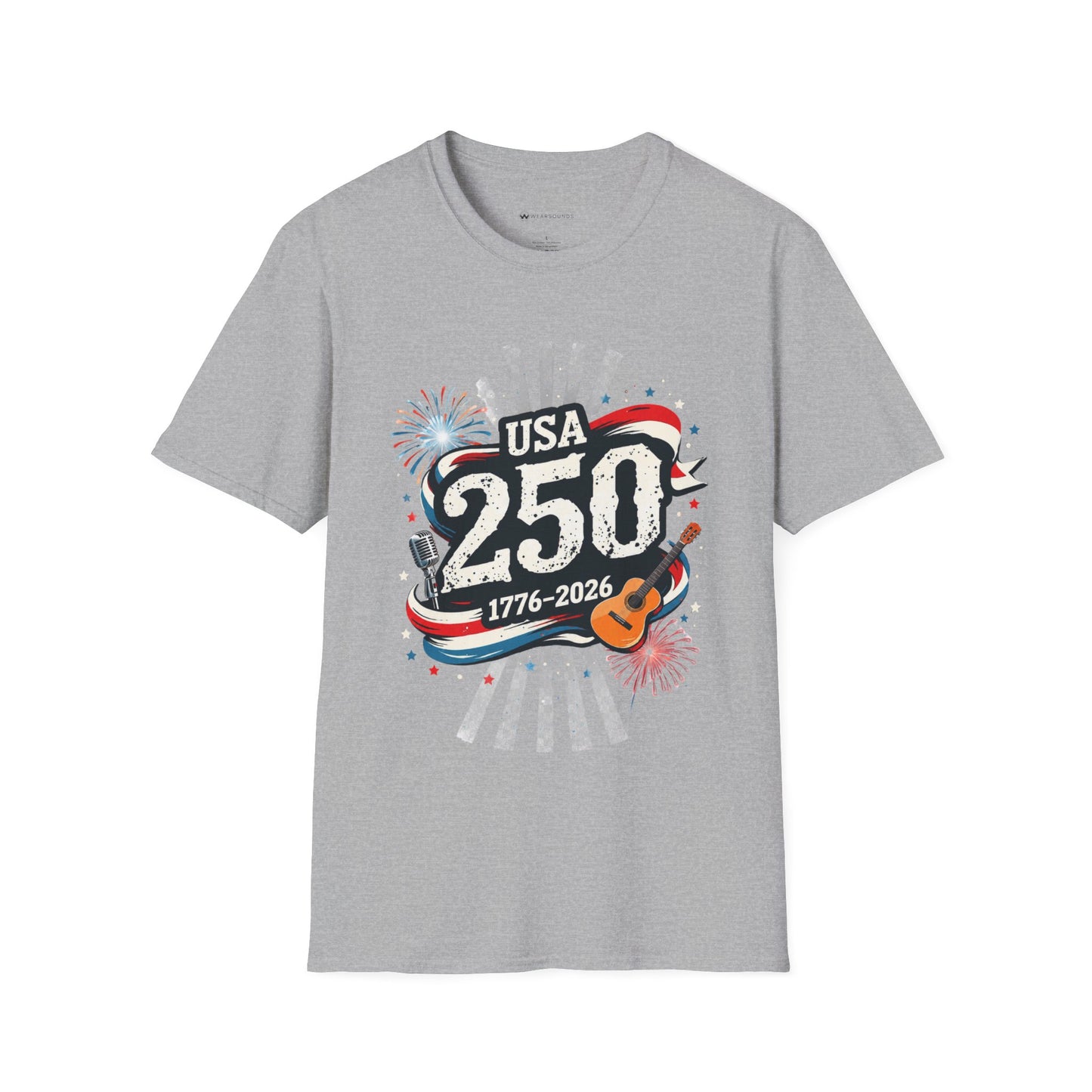 USA 250: THE SOUND OF FREEDOM   | T-SHIRT - 7 colors - 9 sizes  |  Patriotic Anniversary Summer Tee