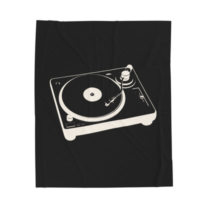 VINYL VIBES  Velveteen Plush Blanket – Cozy Gift for Music Lovers, Home Decor, Birthday, Relaxation, Concerts | 2 SIZES